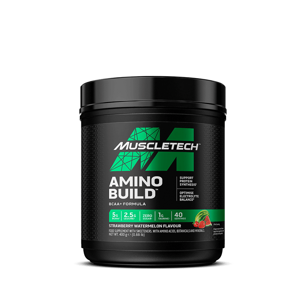 MuscleTech Amino Build Strawberry Watermelon 400g - Out of Date & Damaged