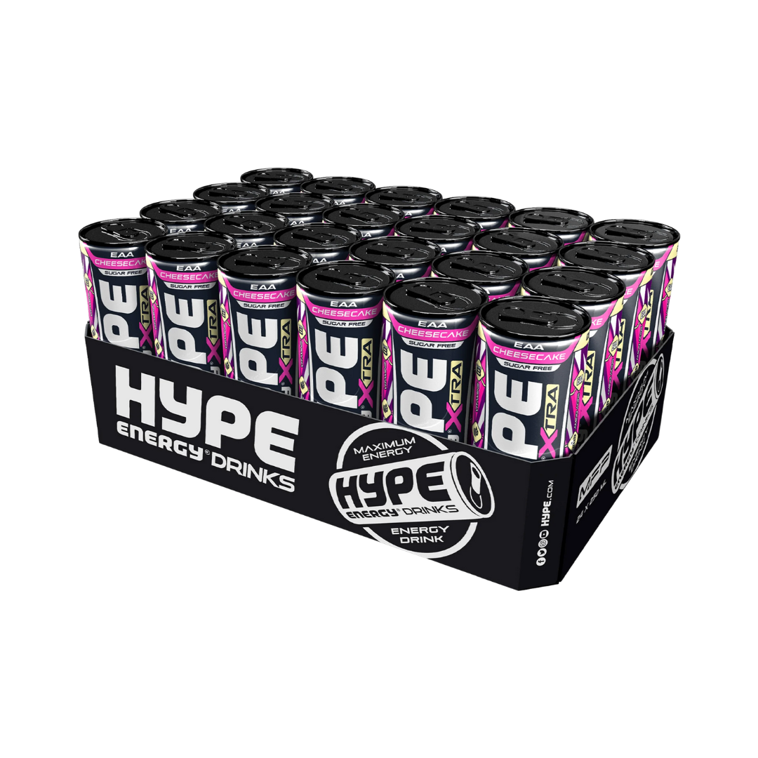 HYPE Cheesecake Xtra EAA Energy Drink 24 x 250ml - Out of Date
