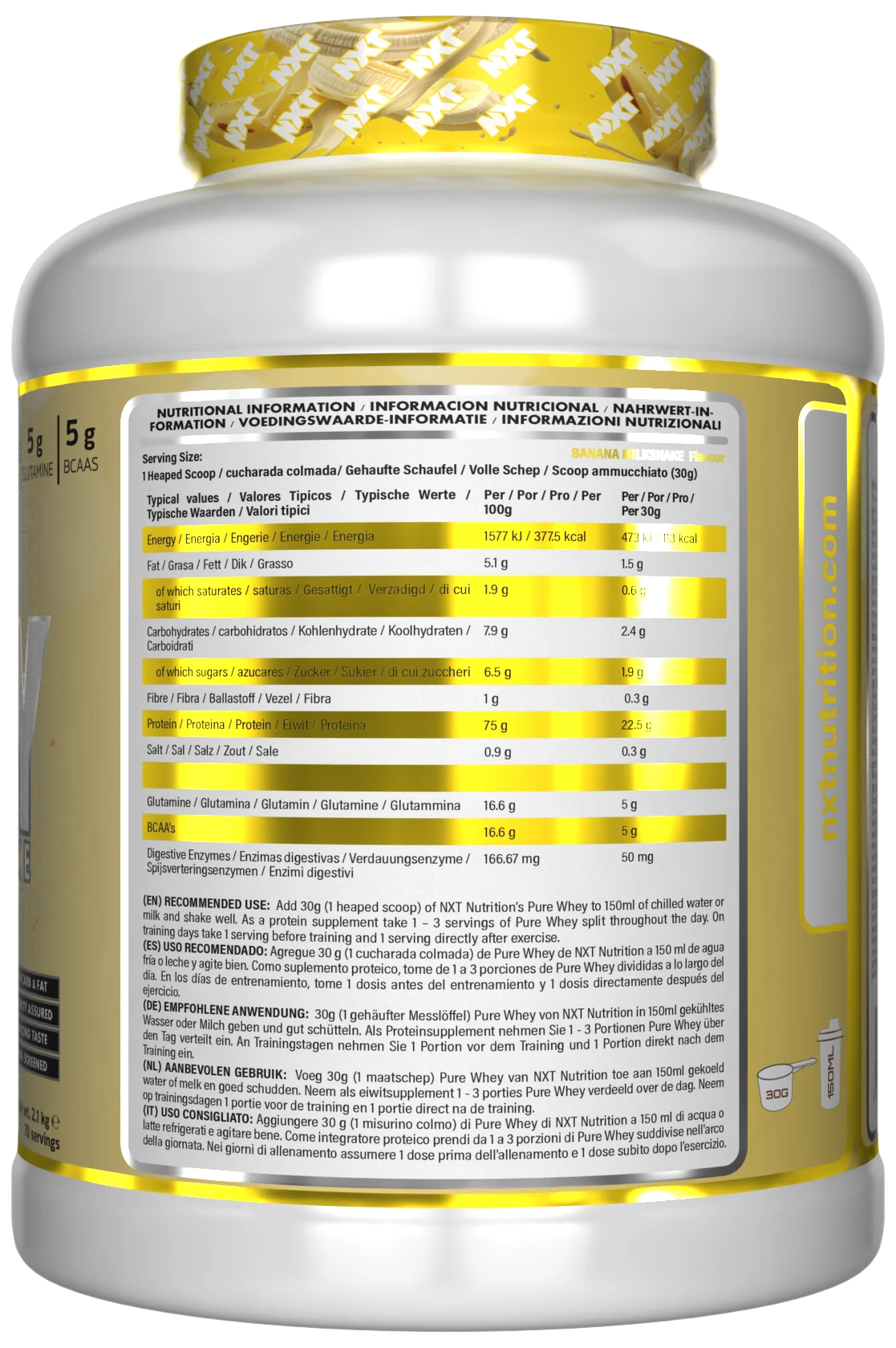 NXT Nutrition Pure Whey Deluxe 2.1kg