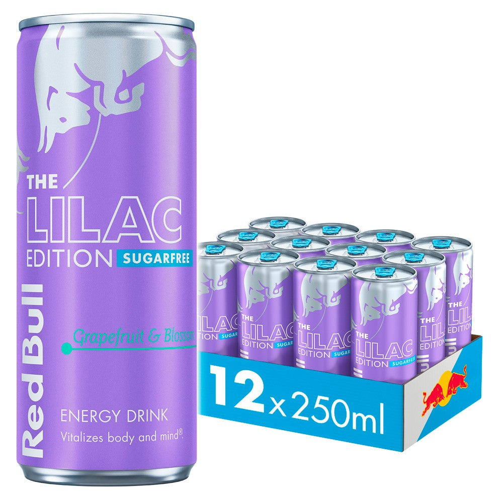 Red Bull Lilac (Grapefruit & Blossom) Sugar Free 12 x 250ml (case) - Out of Date