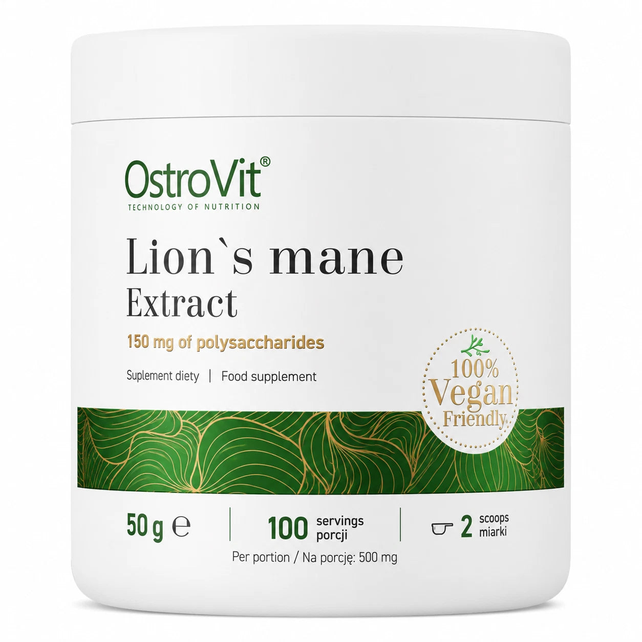 OstroVit Lion's Mane Extract 50g - Short Dated