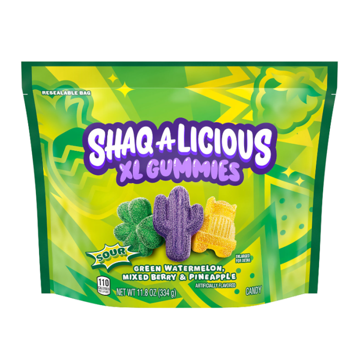 SHAQ-A-LICIOUS XL Sour Gummies 334g (Large Pouch) - Out of Date