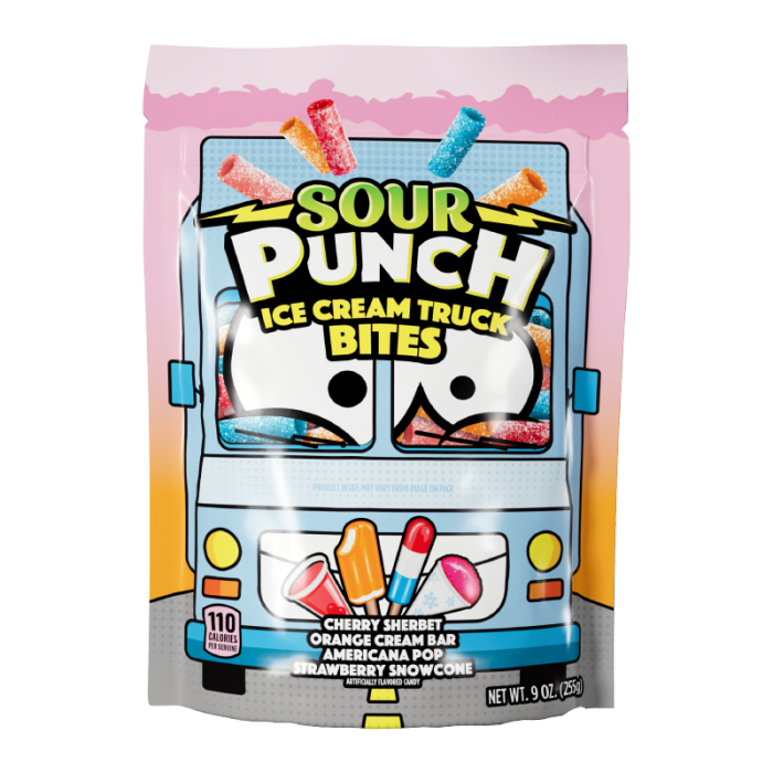Sour Punch Ice Cream Truck Bites 225g - Out of Date