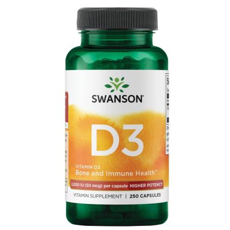 Swanson Vitamin D3 2000IU 250 Caps - Out of Date