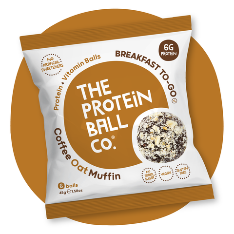 The Protein Ball Co Coffee Oat Muffin Breakfast Balls 10 x 45g