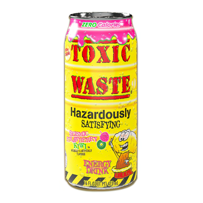 Toxic Waste Seismic Strawberry Kiwi Energy Drink 12 x 473ml (case) - Out of Date