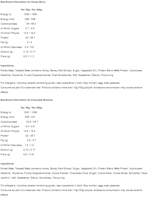 Warrior Raw Protein Flapjack 12 x 75g