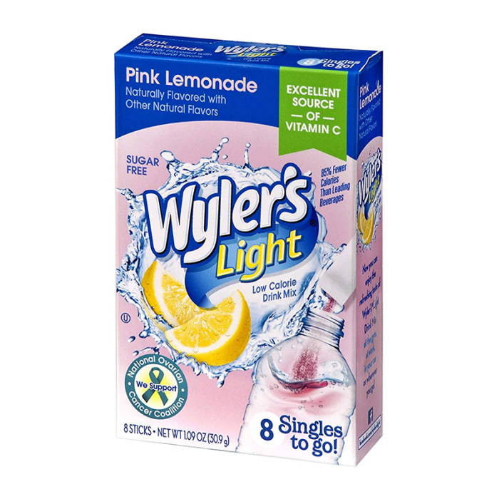 Wyler's Light Singles To Go Pink Lemonade (8 Pack) 30.9g - Out of Date