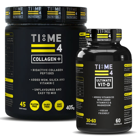 Time 4 Nutrition Time 4 Glutamine 600g w/FREE Ultimate Vit D 60 Caps
