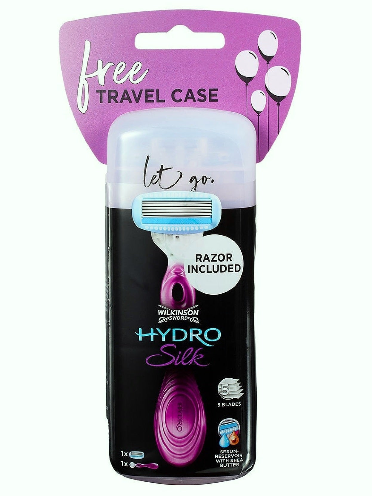 Wilkinson Sword Hydro Silk Women's Razor Blade and Handle Free Travel Case