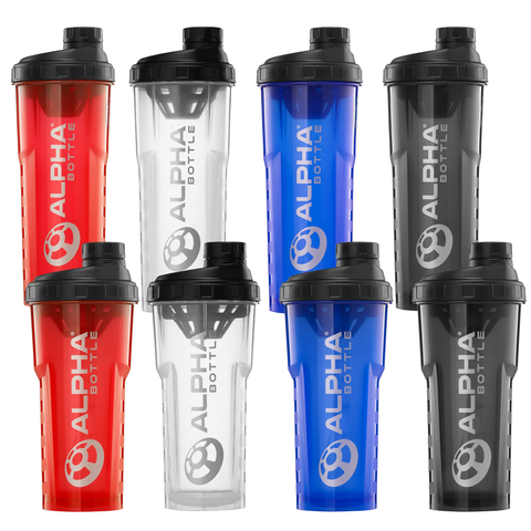 Hydra Cup Hydra cup 4 Pack] - Protein Powder Funnel & Three compartment  Pill Storage, Supplement container & Dispenser, Pair w Shaker Bott