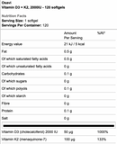Osavi Vitamin D3 + K2 2000IU Softgels