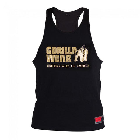 Gorilla Wear Classic Tank Top - Black/Gold - gymstop