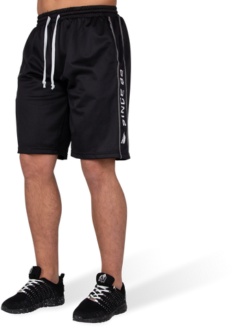 Gorilla Wear Functional Mesh Shorts Black/White - gymstop