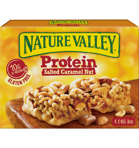 Nature Valley Protein Bars Salted Caramel Bars 4 x 40g - Out of Date