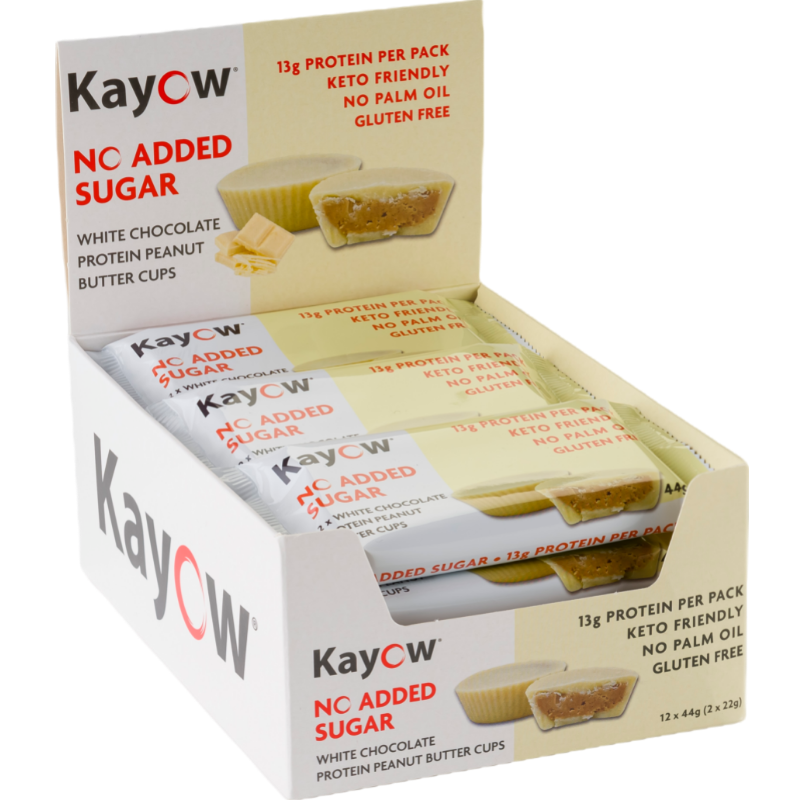 Kayow Nutrition High Protein No Added Sugar Peanut Butter Cups 12 x 44g