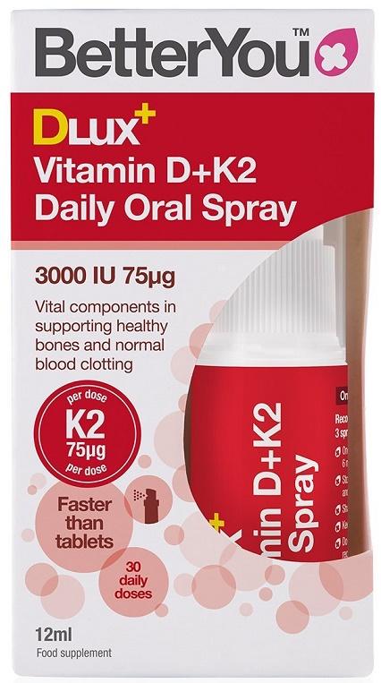 BetterYou DLux+ Vitamin D+K2 Daily Oral Spray 12 ml