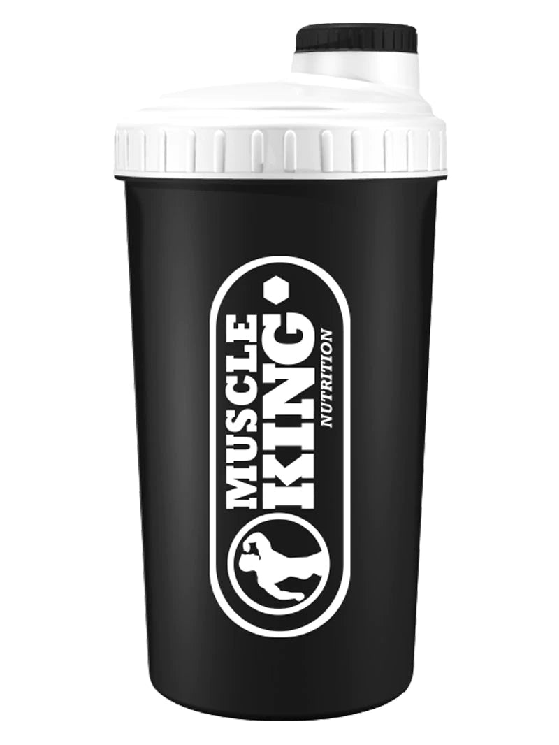 Muscle King Nutrition Screw Cap Shaker 700ml - Black and White