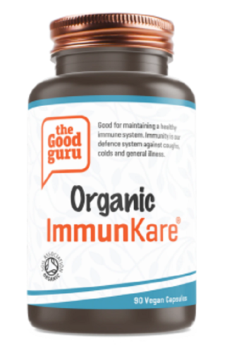 The Good Guru Organic ImmuneKare 90 Vegan Caps - Out of Date