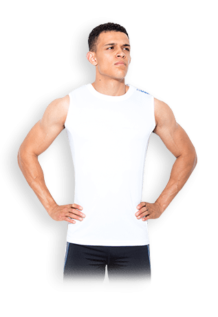 USN Mens Sleeveless Vest - White - gymstop