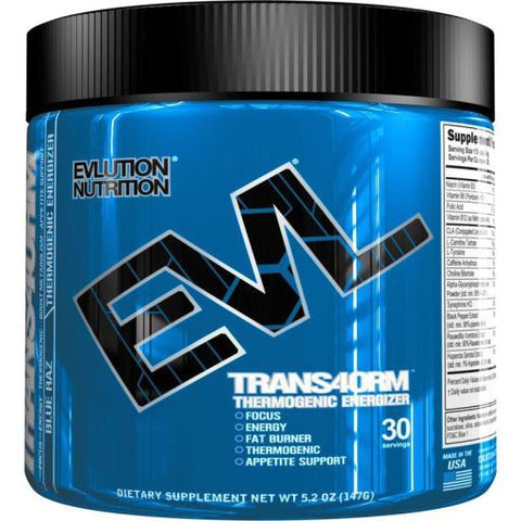 EVLution Nutrition Blue Razz Trans4orm Powder 147g