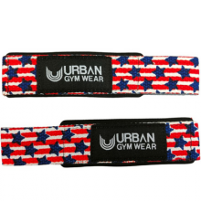 Urban Gym Wear Padded Lifting Straps - Stars & Stripes